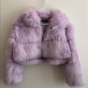 Missguided Faux Fur Cropped Coat